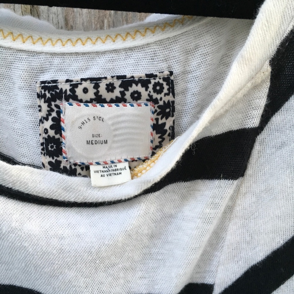 Anthropologie Postmark Linen Blend Pocket Tee Medium - Picture 4 of 6